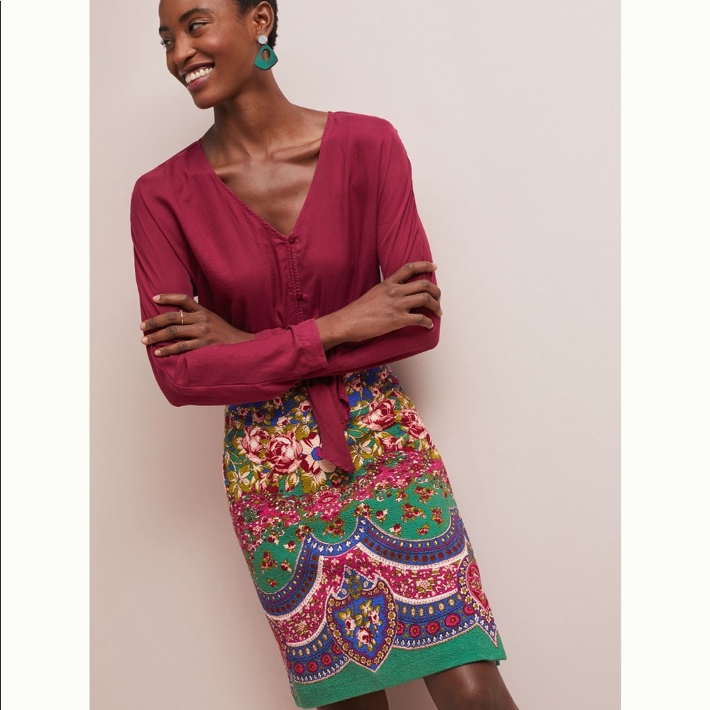 Anthropologie Sheffield Textured Pencil Skirt size 0